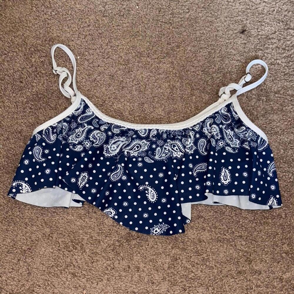 💕Arizona Jeans Co. Blue Paisley Bandana Bikini Swim Top